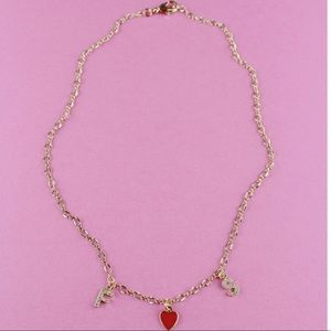 GOLD PENDANT LETTER CHAIN